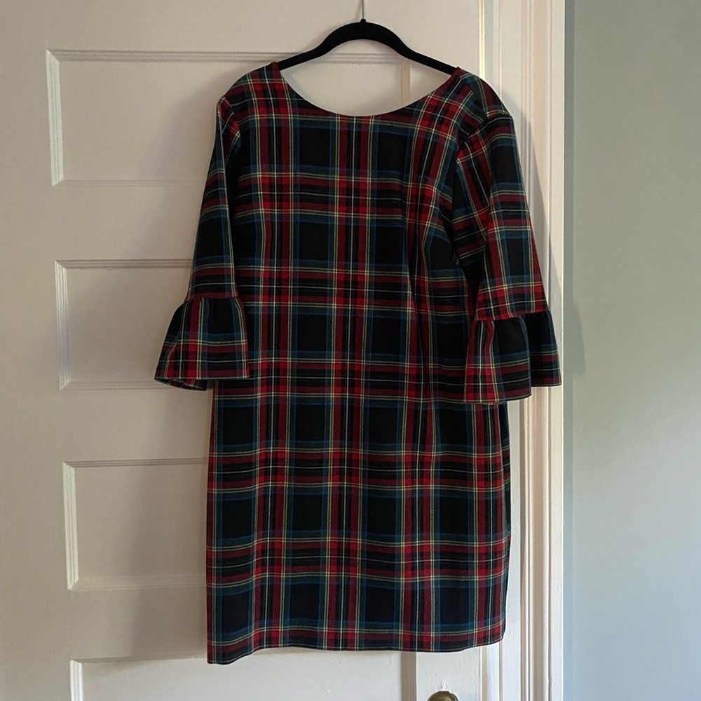 Vineyard Vines Holdiay Jolly Plaid Ruffle Dress